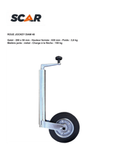 Accessoires attelage et remorque - Accessoires remorque routière - Roue jockey ⌀ 48