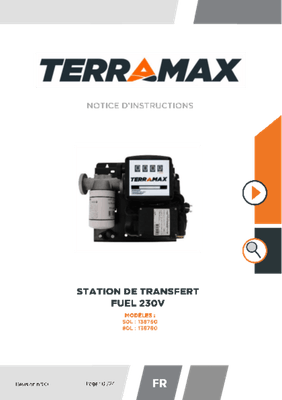 Carburant et transfert - Matériel de transfert - Station murale GNR 230 V 50 L/Min