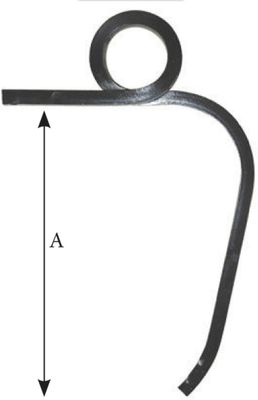 Pièces d'usure disque et dent - Cultivateurs - Dent carrée double spire 30 x 30 gauche BIANCHI adaptable