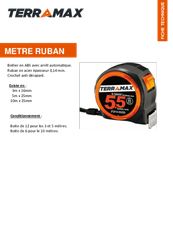Equipement d'atelier - Mesure - Mètre ruban 5 m