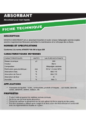 Consommables atelier - Nettoyants - Absorbant