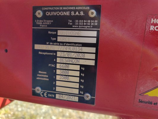 Rouleau traîné Quivogne ROLLMOT